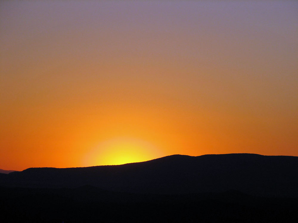 Photo of sunset over the desert